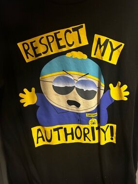 Black 'Respect My Authority' Cartman Graphic Tee